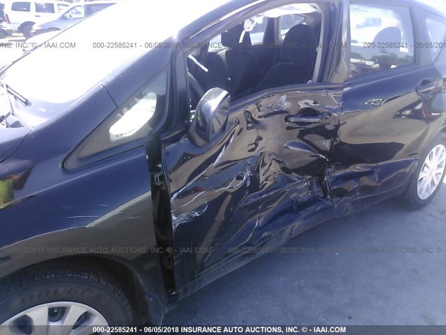 3N1CE2CP0EL432619 - 2014 NISSAN VERSA NOTE S/S PLUS/SV/SL BLACK photo 6