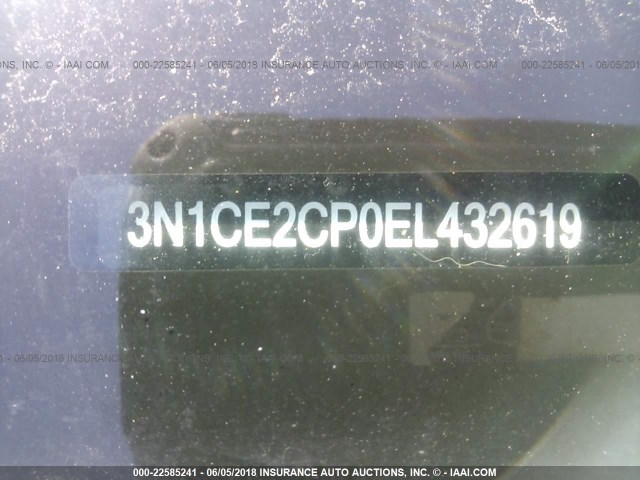 3N1CE2CP0EL432619 - 2014 NISSAN VERSA NOTE S/S PLUS/SV/SL BLACK photo 9