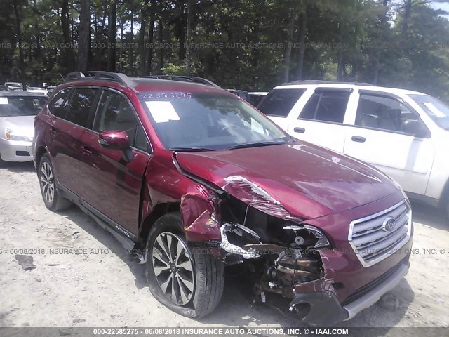 4S4BSANC5H3372211 - 2017 SUBARU OUTBACK 2.5I LIMITED RED photo 1