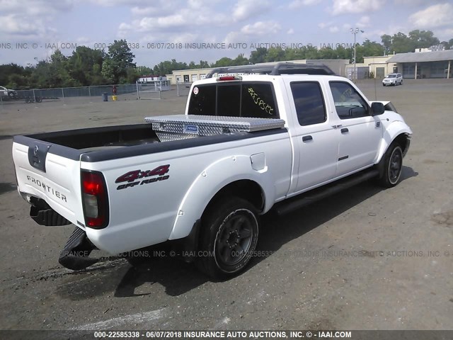 1N6ED29Y34C434560 - 2004 NISSAN FRONTIER CREW CAB XE V6 WHITE photo 4