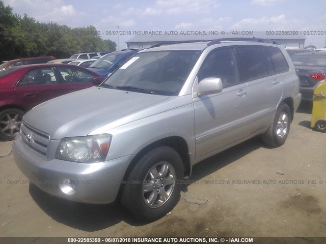 JTEGP21A440038541 - 2004 TOYOTA HIGHLANDER LIMITED SILVER photo 2