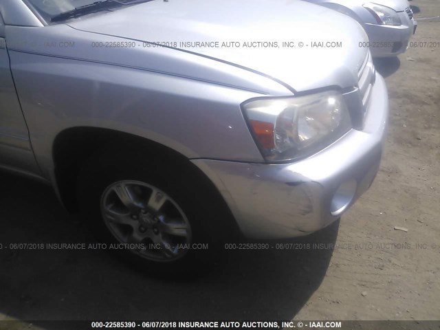 JTEGP21A440038541 - 2004 TOYOTA HIGHLANDER LIMITED SILVER photo 6