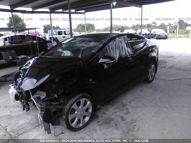 KMHDH4AE1DU729033 - 2013 HYUNDAI ELANTRA GLS/LIMITED BLACK photo 2