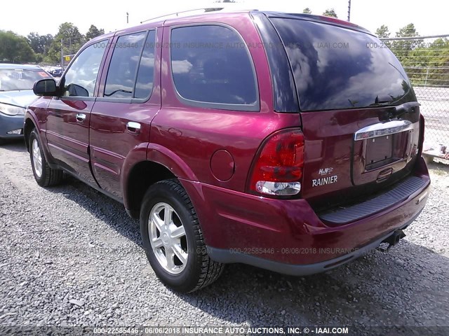 5GADT13S372203590 - 2007 BUICK RAINIER CXL RED photo 3