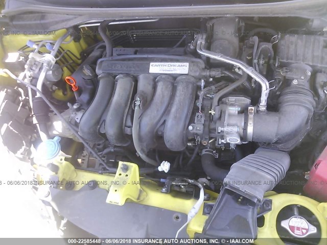 3HGGK5H89FM751184 - 2015 HONDA FIT EX/EXL YELLOW photo 10