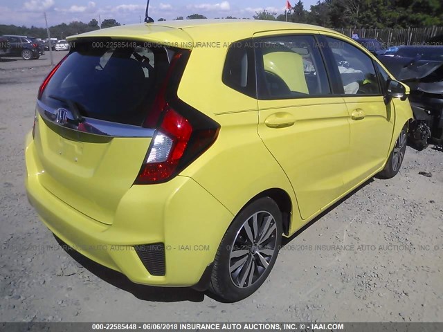 3HGGK5H89FM751184 - 2015 HONDA FIT EX/EXL YELLOW photo 4