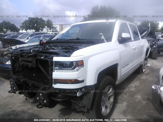 3GCUKREC9GG373661 - 2016 CHEVROLET SILVERADO K1500 LT WHITE photo 2