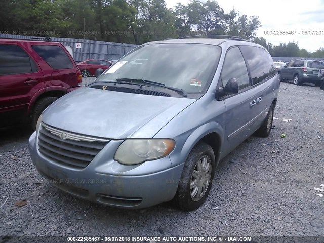 2A4GP54L66R877189 - 2006 CHRYSLER TOWN & COUNTRY TOURING Light Blue photo 2