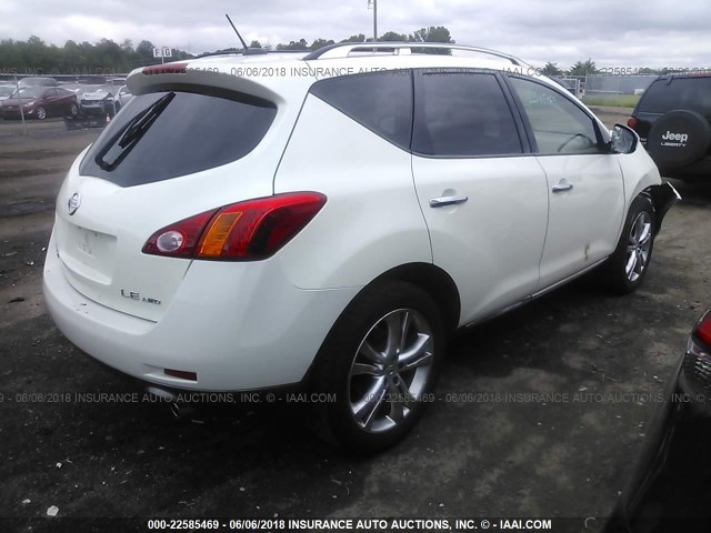 JN8AZ18W49W154749 - 2009 NISSAN MURANO S/SL/LE WHITE photo 4