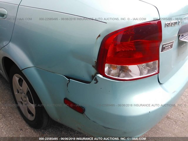 KL1TD52655B300409 - 2005 CHEVROLET AVEO LS TURQUOISE photo 6