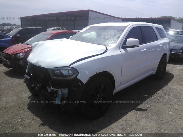 1C4SDJCT5HC771413 - 2017 DODGE DURANGO R/T WHITE photo 2