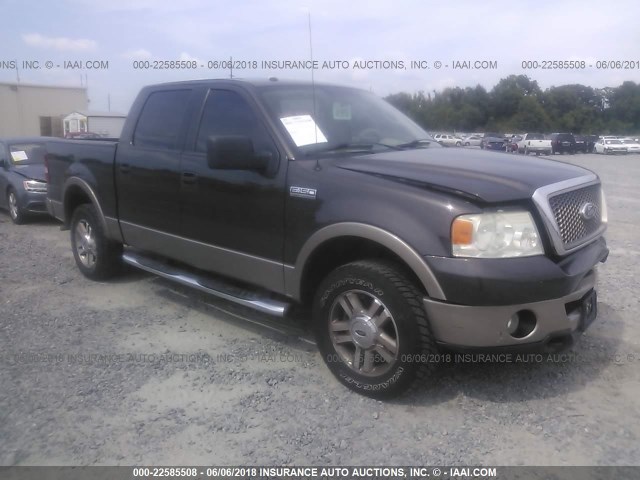 1FTPW14V16FA79256 - 2006 FORD F150 SUPERCREW Pewter photo 1