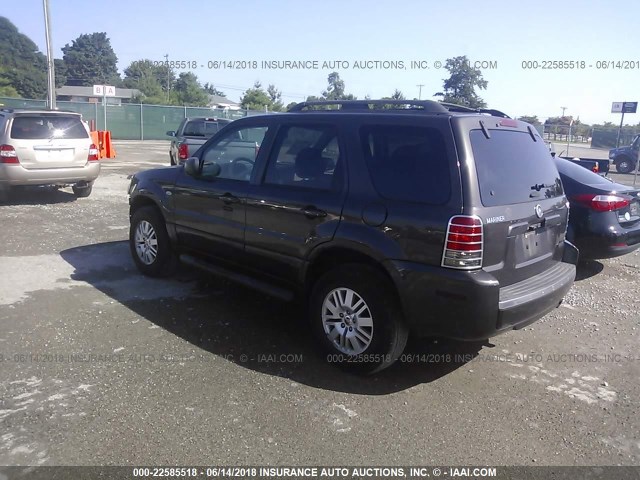 4M2YU56166KJ01362 - 2006 MERCURY MARINER GRAY photo 3
