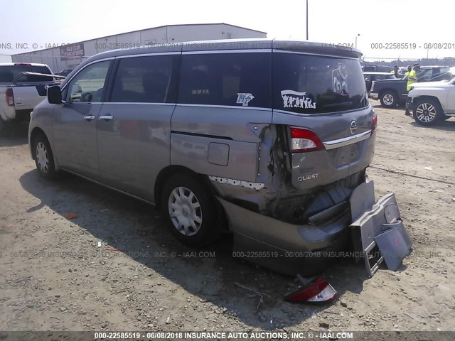 JN8AE2KP1B9002452 - 2011 NISSAN QUEST GRAY photo 3