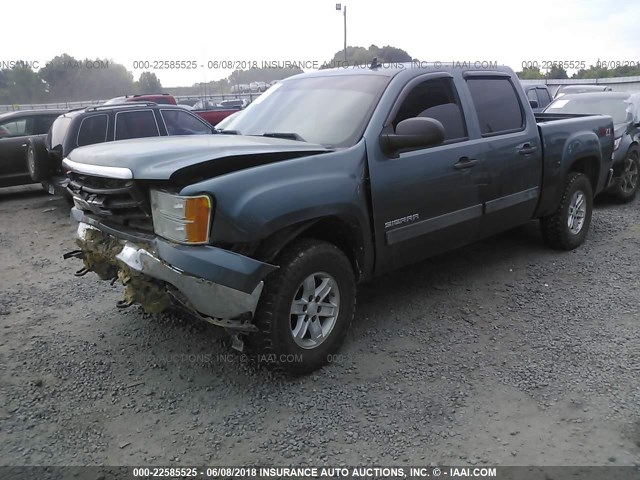 3GTRKVE38AG124211 - 2010 GMC SIERRA K1500 SLE BLUE photo 2