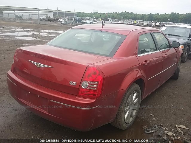 2C3KA53G18H201736 - 2008 CHRYSLER 300 TOURING RED photo 4