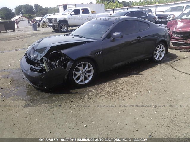 KMHHN66F08U284121 - 2008 HYUNDAI TIBURON GT/SE/GT LIMITED GRAY photo 2