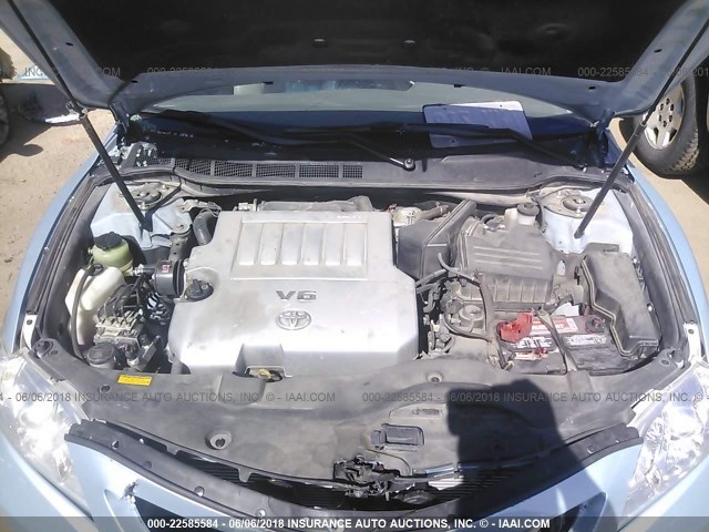 4T1BK46K97U555014 - 2007 TOYOTA CAMRY NEW GENERAT LE/XLE/SE Light Blue photo 10