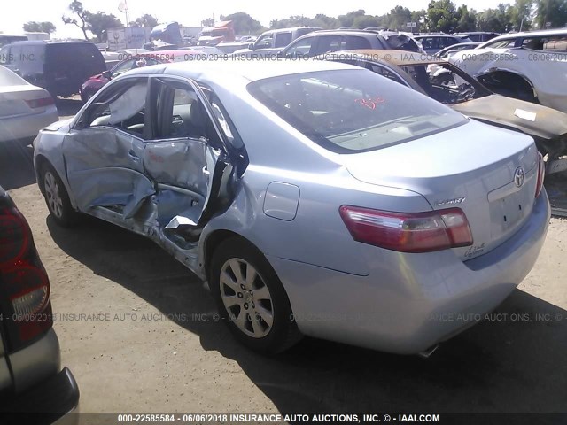 4T1BK46K97U555014 - 2007 TOYOTA CAMRY NEW GENERAT LE/XLE/SE Light Blue photo 3