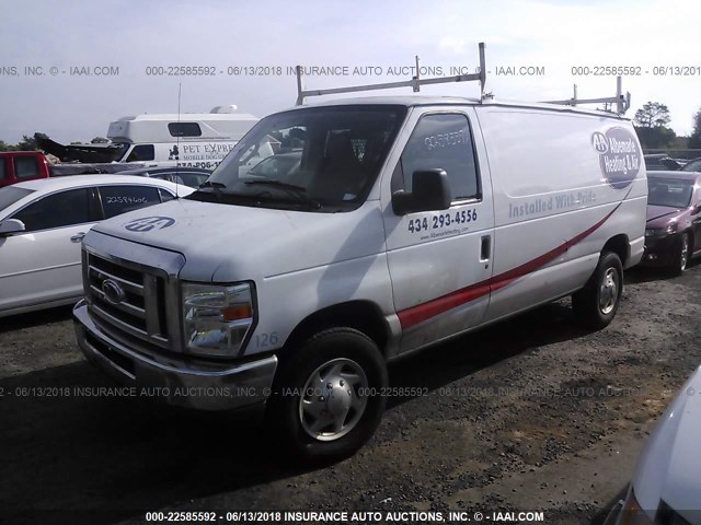 1FTNE24W09DA28940 - 2009 FORD ECONOLINE E250 VAN WHITE photo 2