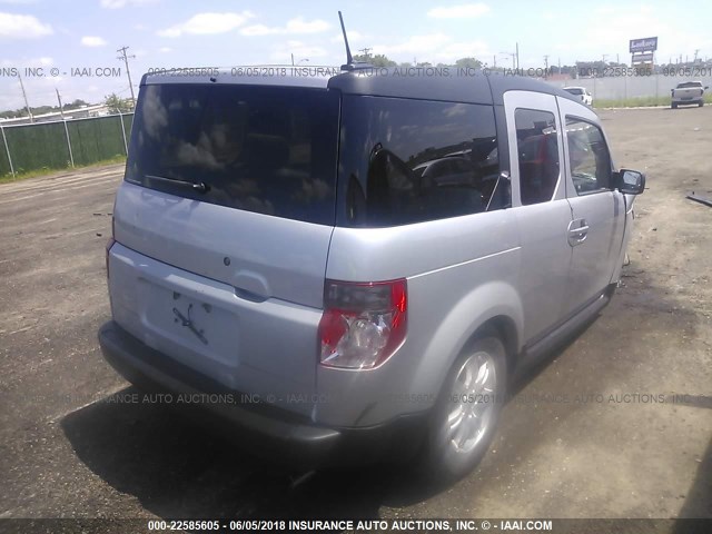 5J6YH28788L018498 - 2008 HONDA ELEMENT EX SILVER photo 4