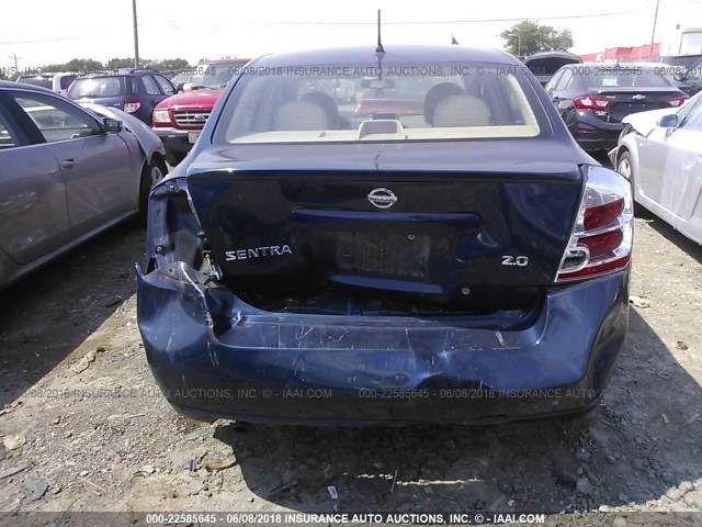 3N1AB61E07L725495 - 2007 NISSAN SENTRA 2.0/2.0S/2.0SL BLUE photo 6