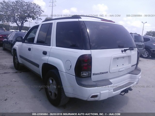 1GNDS13S032402938 - 2003 CHEVROLET TRAILBLAZER  WHITE photo 3