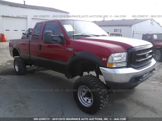 1FTSX31F0XED24524 - 1999 FORD F350 SRW SUPER DUTY RED photo 1