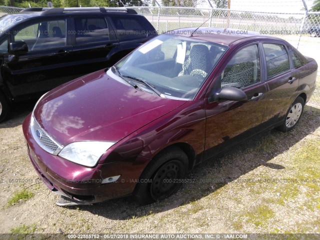 1FAFP34N37W196087 - 2007 FORD FOCUS ZX4/S/SE/SES MAROON photo 2