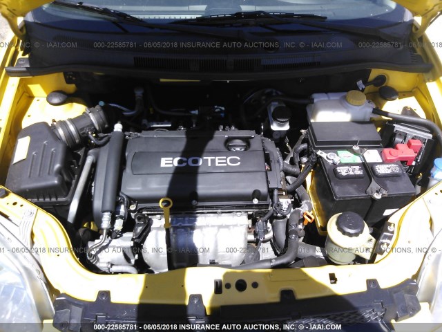 KL1TD5DE8AB108013 - 2010 CHEVROLET AVEO LS/LT 黄色 照片 10