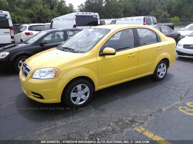 KL1TD5DE8AB108013 - 2010 CHEVROLET AVEO LS/LT YELLOW photo 2