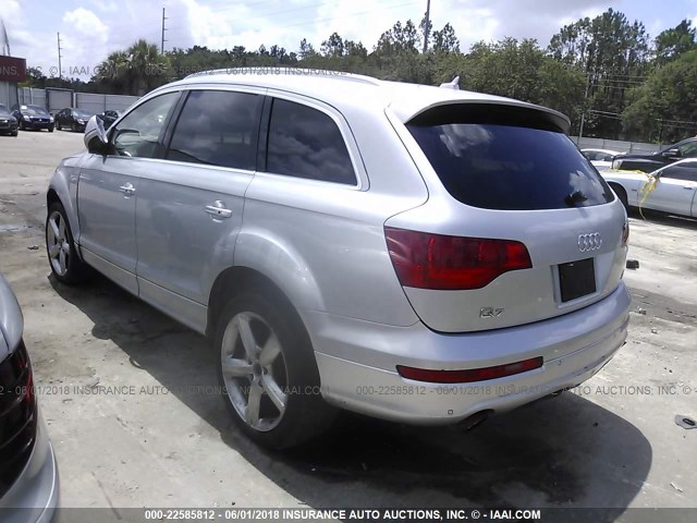 WA1EY74L17D063374 - 2007 AUDI Q7 3.6 QUATTRO PREM S-LINE SILVER photo 3