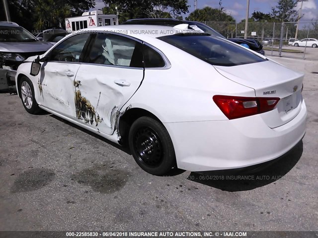 1G1ZE5ST2GF309529 - 2016 CHEVROLET MALIBU LT WHITE photo 3