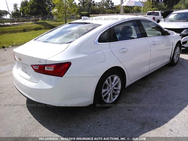 1G1ZE5ST2GF309529 - 2016 CHEVROLET MALIBU LT WHITE photo 4