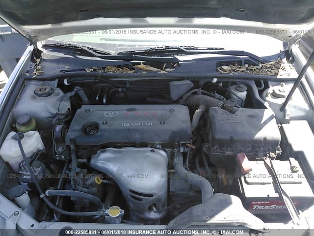 4T1BE30K84U794821 - 2004 TOYOTA CAMRY LE/XLE/SE ვერცხლისფერი ფოტო 10