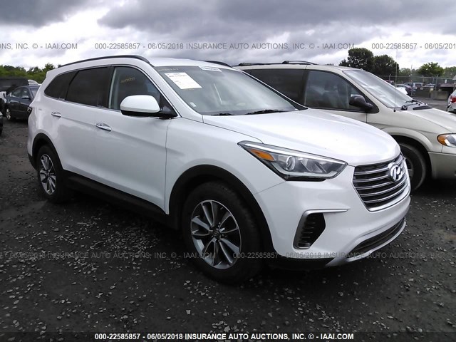 KM8SM4HF1HU226206 - 2017 HYUNDAI SANTA FE SE WHITE photo 1