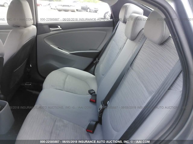 KMHCT4AE3HU313209 - 2017 HYUNDAI ACCENT SE GRAY photo 8