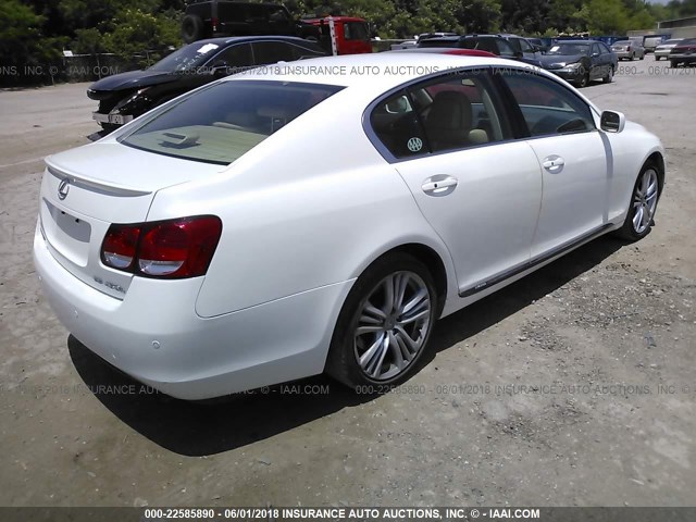 JTHBC96S375004911 - 2007 LEXUS GS 450H WHITE photo 4