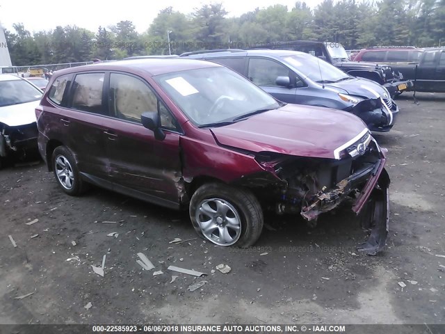 JF2SJAAC1HG478839 - 2017 SUBARU FORESTER 2.5I RED photo 1