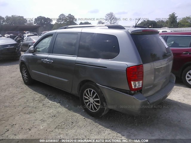 KNDMH4C71B6387507 - 2011 KIA SEDONA EX GRAY photo 3