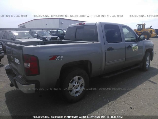 3GCEK23309G265690 - 2009 CHEVROLET SILVERADO K1500 LT GRAY photo 4