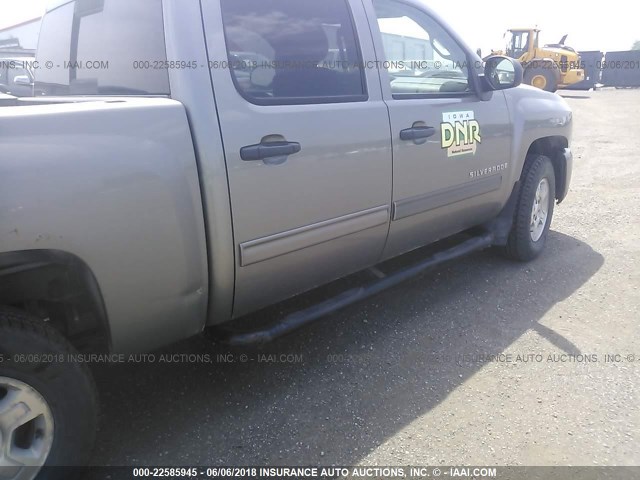 3GCEK23309G265690 - 2009 CHEVROLET SILVERADO K1500 LT GRAY photo 6