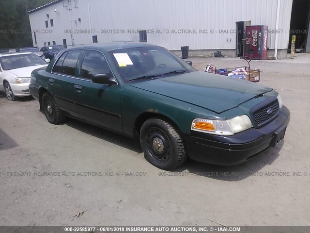 2FAFP71W83X187632 - 2003 FORD CROWN VICTORIA POLICE INTERCEPTOR GREEN photo 1