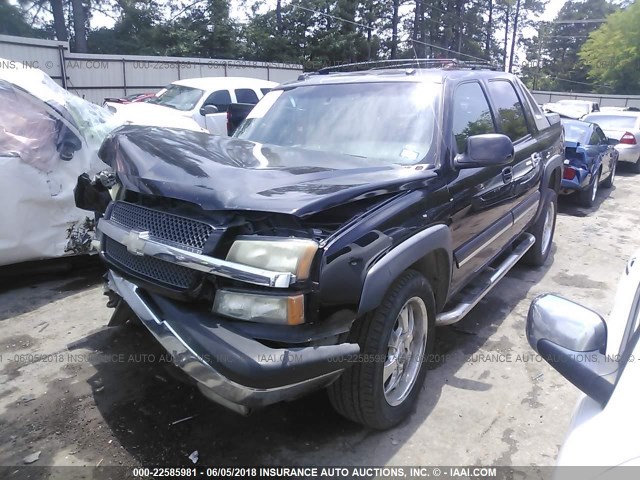 3GNEC12Z35G122599 - 2005 CHEVROLET AVALANCHE C1500 BLACK photo 2