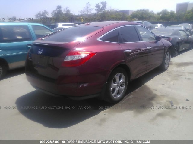 5J6TF1H58AL004678 - 2010 HONDA ACCORD CROSSTOUR EXL RED photo 4