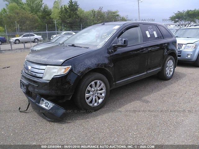 2FMDK48C09BA64662 - 2009 FORD EDGE SEL BLACK photo 2