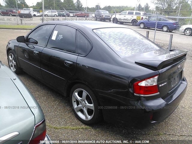 4S3BL616687221336 - 2008 SUBARU LEGACY 2.5I BLACK photo 3