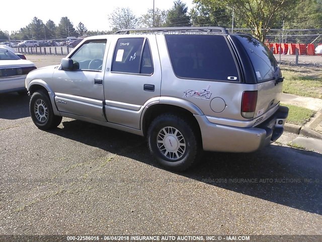 1GKDT13W912136183 - 2001 GMC JIMMY Gris photo 3