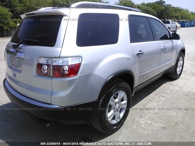 1GKER13D89J158226 - 2009 GMC ACADIA SLE SILVER photo 4