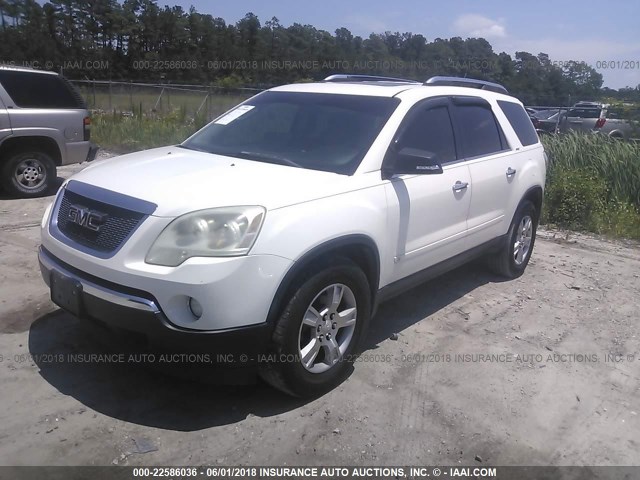 1GKER23D79J117835 - 2009 GMC ACADIA SLT-1 Білий фото 2